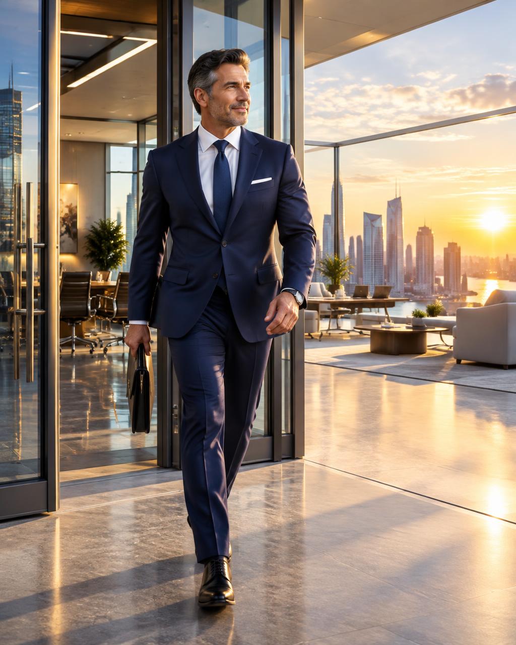 A global entrepreneur moving confidently from an established business toward a larger, more innovative and scalable future